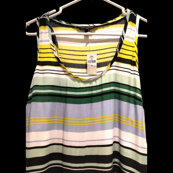 🥑NWT Banana Republic Striped Racerback Lightweight Formal Tank Top %100 Viscose - Picture 10 of 16